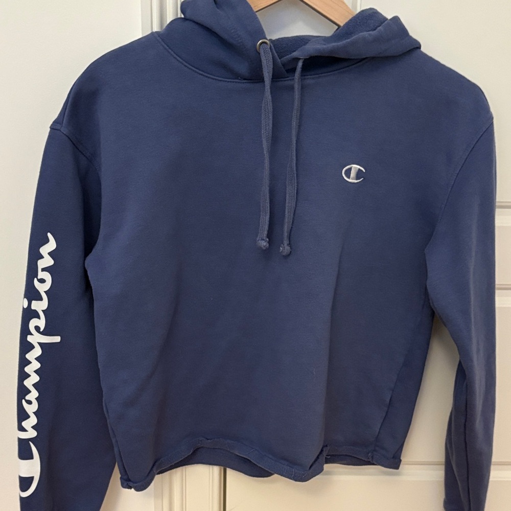 Champion Women's Navy Hoodie Sweater